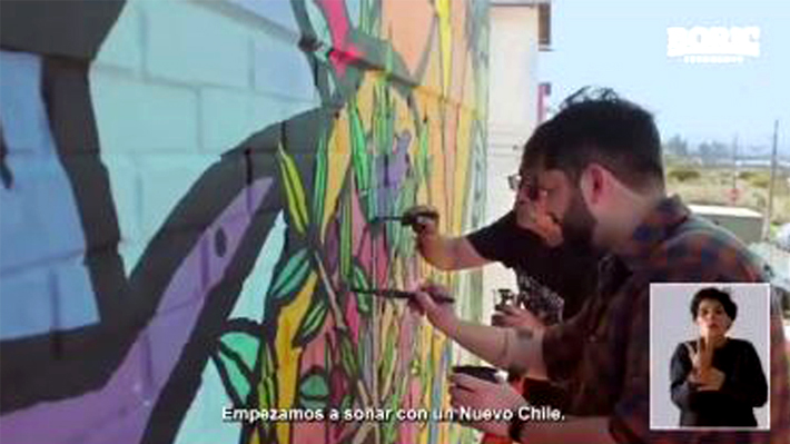 ProCultura: Vea los brochazos de Boric al mural de su franja que investiga Fiscalía