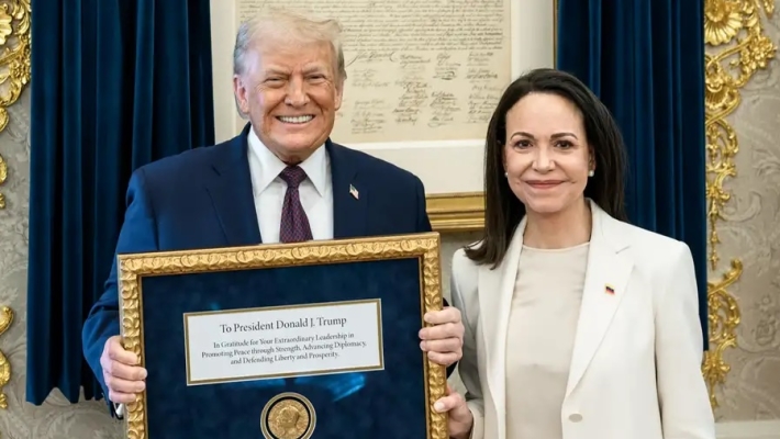 Machado intentó seducir a Trump con un fuerte gesto simbólico, pero se fue sin definiciones